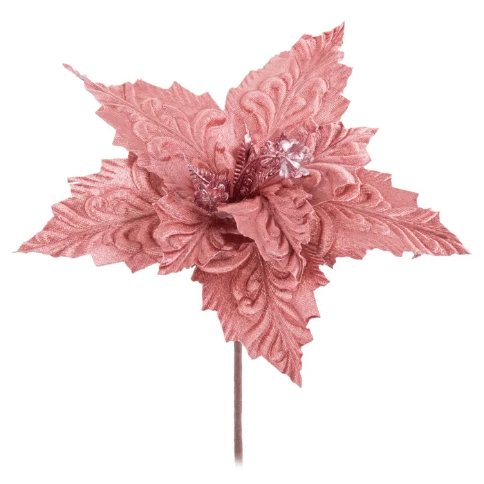 Obiecte decorative - Flori Decorative Poinsettia Negre CreativDeco - Accesorii Unice pentru Craciun