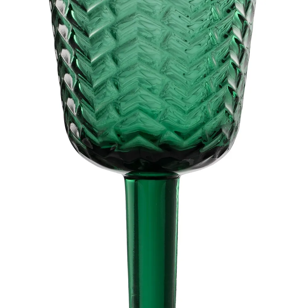 Set 6 Pahare Vin Dark Green, Cristal Verde - CreativDeco.ro [4]