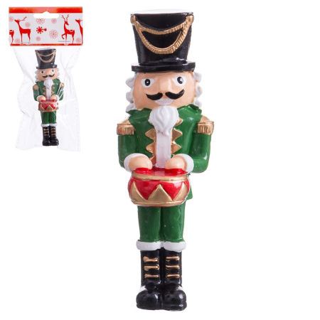 Craciun - Set 8 soldăței decorativi spărgătorul de nuci cu tobă din rășină