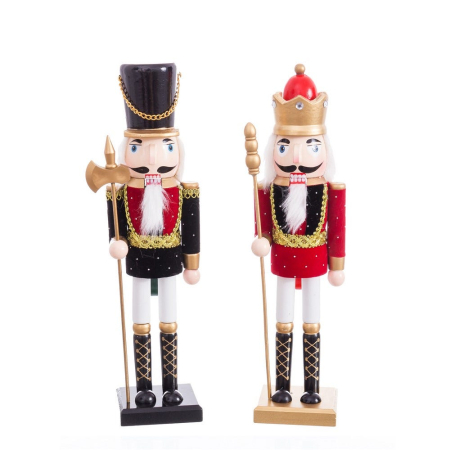 Craciun - Set 8 soldăței decorativi spărgătorul de nuci din lemn 22 cm