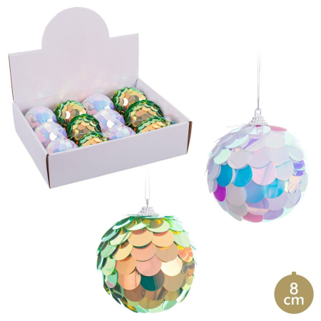 Obiecte decorative - Globuri decorative irizate perlate aurii 8cm Ixia