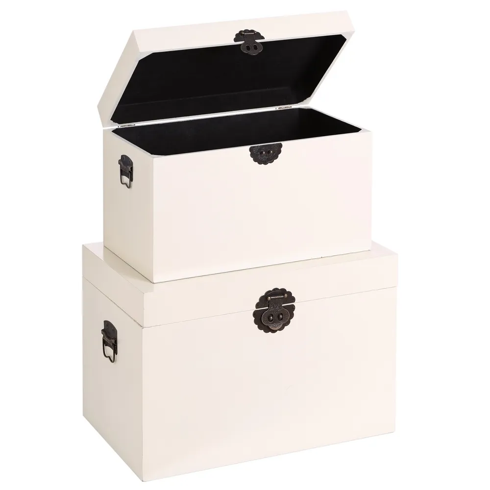 Set cufere albe vintage orientale pentru depozitare si decor [1]
