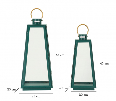 Set 2 felinare verzi | Iluminat ambiental elegant | CreativDeco [6]