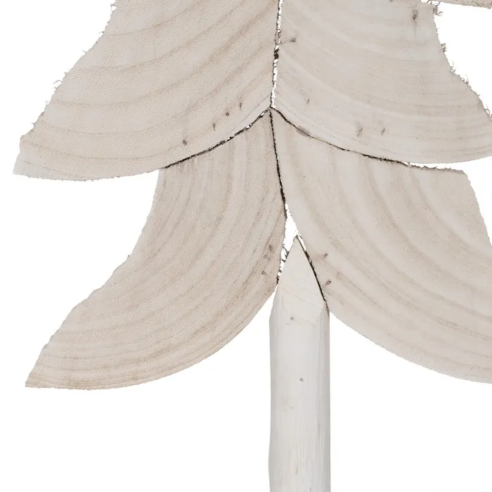 Set decor Craciun brazi lemn alb paulownia|Decoratiuni festive naturale [5]