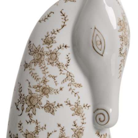 Set figurine portelan alb-maro cu design natural|Decoruri rustice si moderne cu figurine elegante [4]