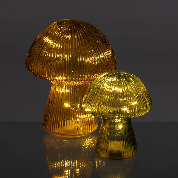 Figurine ciuperci LED galbene|Decorațiuni elegante moderne [2]