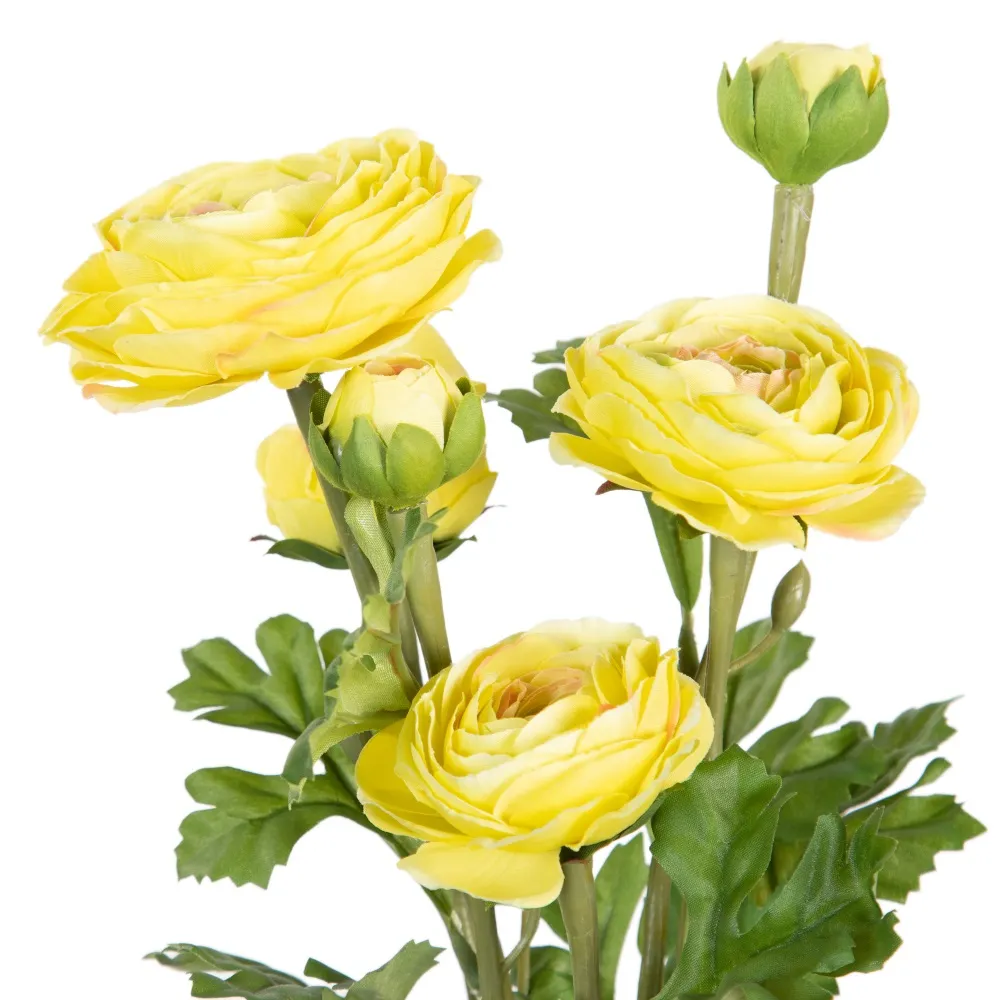 Ghivece cu Flori Artificiale Galbene | Decoratiuni Interioare [1]