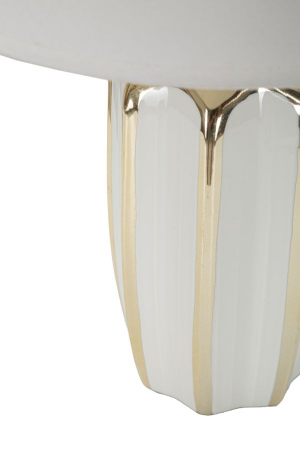 Lămpi de masă din ceramică albă cu accente aurii – imagine principală – Cassy [3]