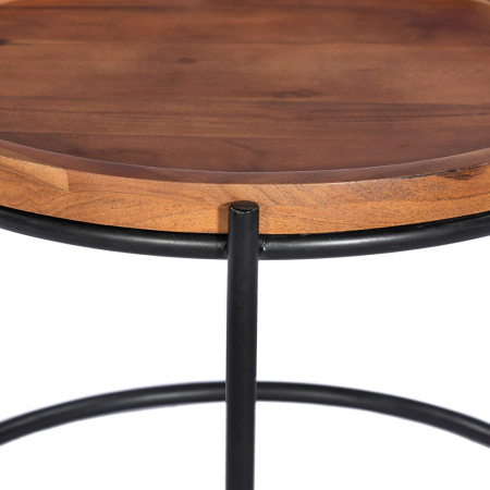 Măsuțe de cafea Cellini din lemn și metal, design modern natural pentru living [11]