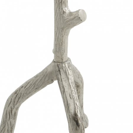 Măsuțe laterale Bizarre, set argintiu cu textură organică și design artistic pentru decor modern [2]