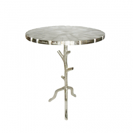 Mobilier - Măsuțe laterale Bizarre, set argintiu cu textură organică și design artistic pentru decor modern