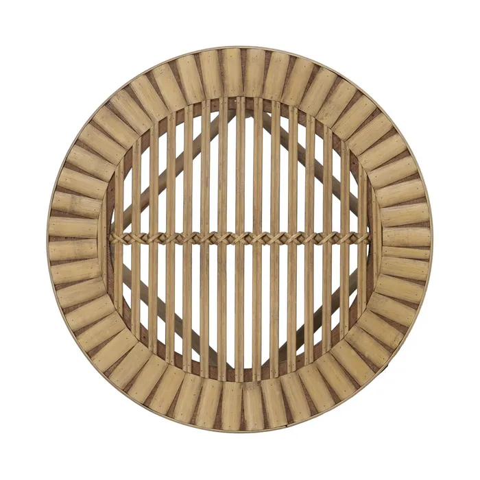 Set masute bambus rotund decor|Noptiere dormitor naturale [10]