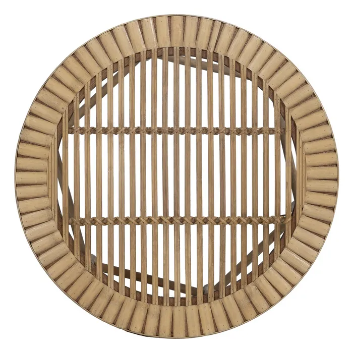Set masute bambus rotund decor|Noptiere dormitor naturale [9]
