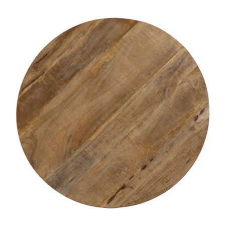 Pereche mese cafea rotunde lemn mango metal negru Ixia [7]