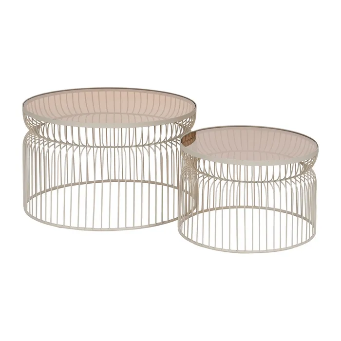 Set măsuțe cafea sticlă fier, mobilier sofisticat [1]
