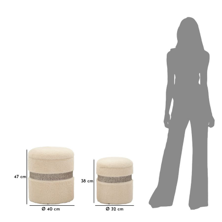 Set de 2 pufuri crem cu spațiu de depozitare Saint Moritz [9]