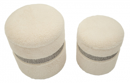 Set de 2 pufuri crem cu spațiu de depozitare Saint Moritz [2]