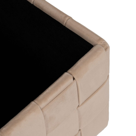Set de 2 pufuri cu ladă bej din material textil cu structură MDF [5]
