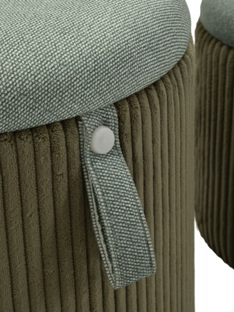 Set de 2 pufuri verzi moderne cu spațiu de depozitare Bolzano [2]