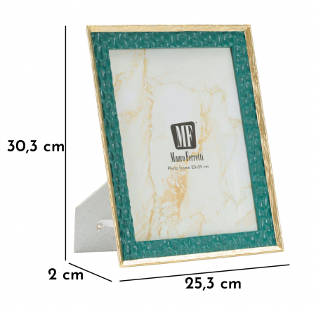 Rame foto rășină verde cu accente aurii 20x25 cm – imagine principală – Grent [5]