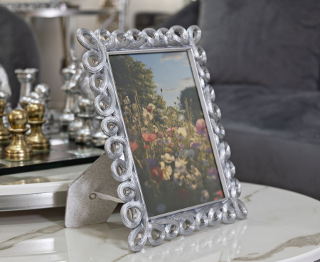 Rame foto rășină argintie – set de 2, Hollow [4]