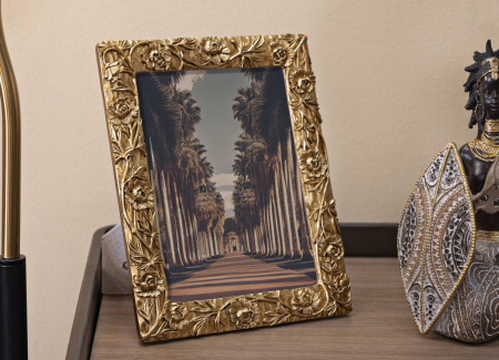 Set de două rame foto Poppy din rășină aurie [4]