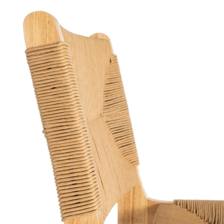 Scaune bar lemn natural cu împletitură din sfoară de hârtie – set 2 [6]