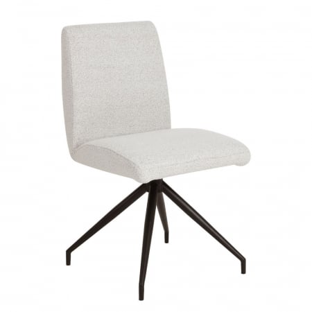 Mobilier - Set 2 scaune Arm bej, boucle elegant, mâner decorativ, picioare metalice negre