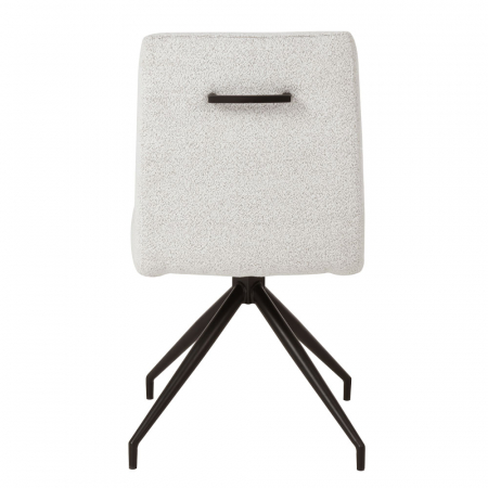 Set 2 scaune Arm bej, boucle elegant, mâner decorativ, picioare metalice negre [5]