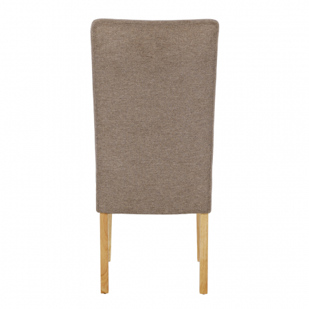 Set 2 scaune bej Bridge cu chenille și lemn de pin natural [4]