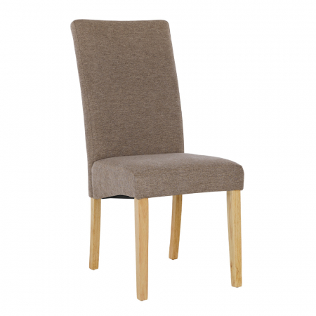 Scaune - Set 2 scaune bej Bridge cu chenille și lemn de pin natural
