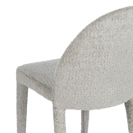 Scaun boucle bej cu formă sculpturală – CreativDeco [8]