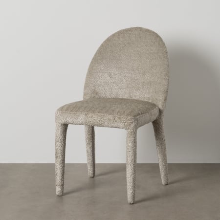 Boho - Scaun boucle bej cu formă sculpturală – CreativDeco