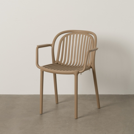 Mobilier Gradina - Set 2 scaune terasa bej ergonomice si moderne
