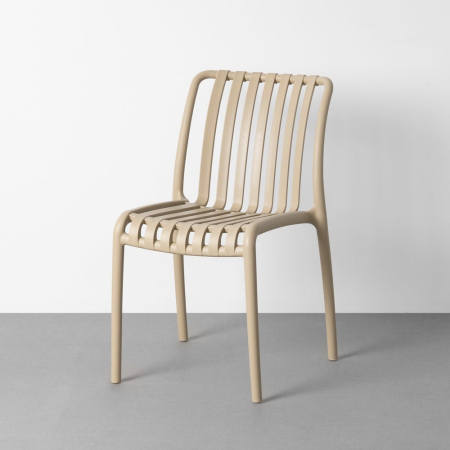 Scaune bej stivuibile moderne|Mobilier exterior eficient