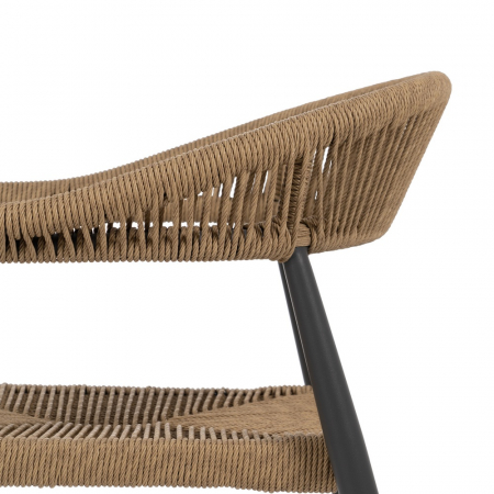 Set scaune bej-gri polietilena si aluminiu|Scaune moderne pentru spatii exterioare [6]