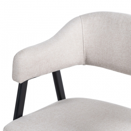 Set scaune crem stofa si metal|Scaune elegante pentru interioare rafinate [6]