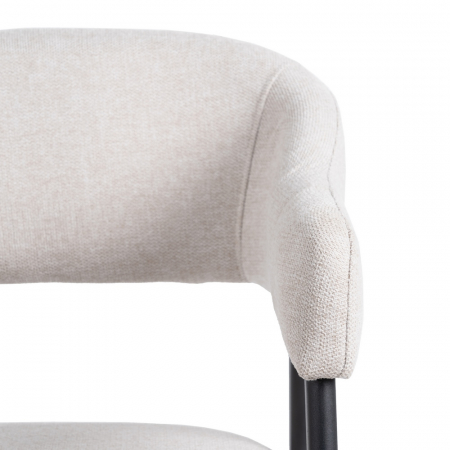 Set scaune crem stofa si metal|Scaune elegante pentru interioare rafinate [4]