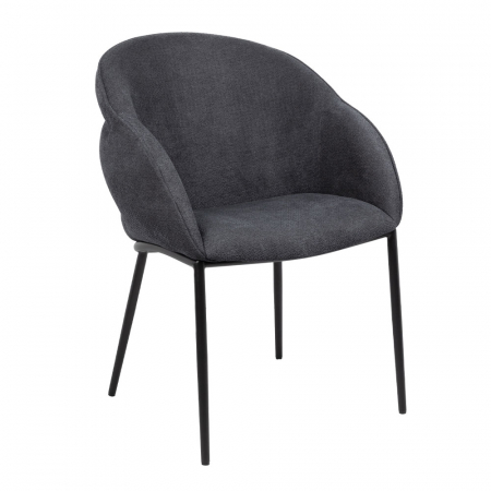 Set de 2 scaune gri cu brațe, confortabile și elegante, potrivite pentru dining sau birou modern [1]