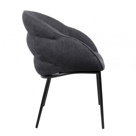 Set de 2 scaune gri cu brațe, confortabile și elegante, potrivite pentru dining sau birou modern [3]