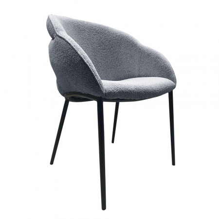 Scaune HORECA - Set de 2 scaune gri cu brațe, confortabile și elegante, potrivite pentru dining sau birou modern