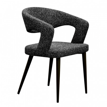 Scaune HORECA - Set de 2 scaune elegante cu brațe, design sculptural și spătar curbat pentru confort și impact vizual