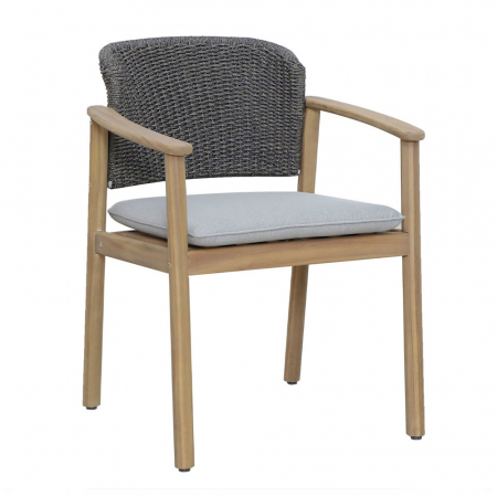 Scaune - Set de 2 scaune Freeland stejar natural gri