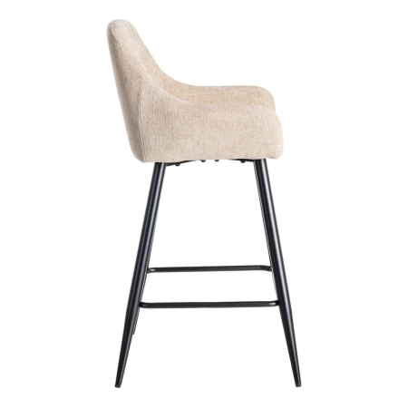 Set 2 scaune bar bej HoReCa stofă metal EN16139 [3]