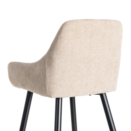 Set 2 scaune bar bej HoReCa stofă metal EN16139 [5]