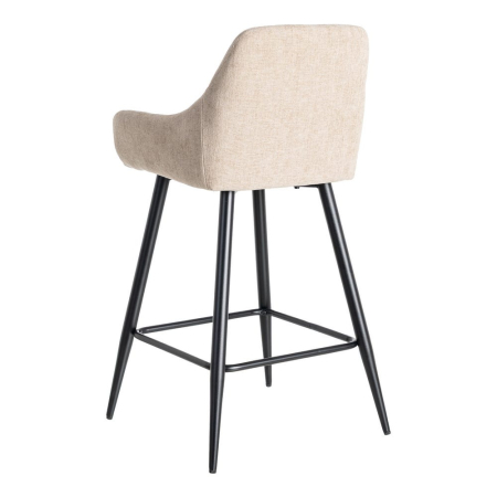 Set 2 scaune bar bej HoReCa stofă metal EN16139 [4]