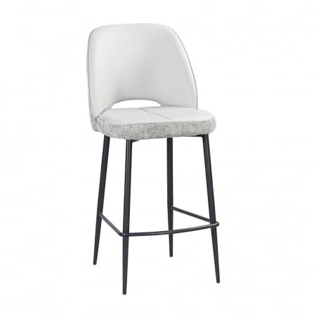 Scaune in Stil Contemporan - scaune bar gri deschis velur piele ecologica bouton