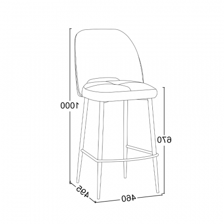 scaune bar gri deschis velur piele ecologica bouton [5]