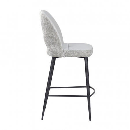 scaune bar gri deschis velur piele ecologica bouton [1]