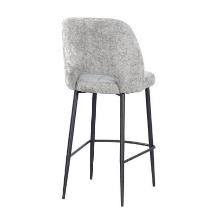 scaune bar gri deschis velur piele ecologica bouton [2]